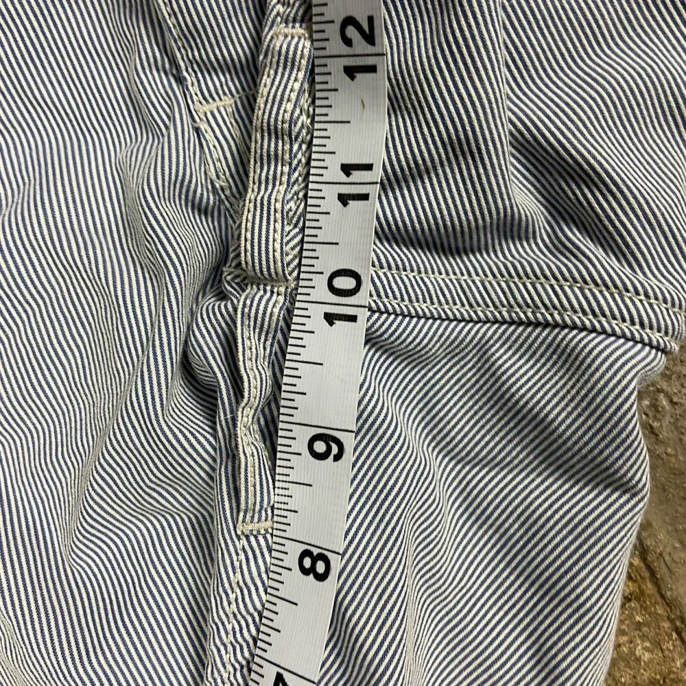 Vintage Polo Ralph Lauren Cargo Shorts Size 46 Blue Hickory Stripe Utility Work